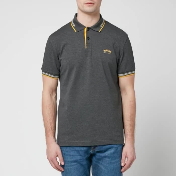 Image of BOSS Athleisure Mens Paul Curved Polo Shirt - Charcoal - M