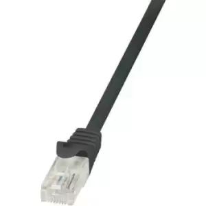 Image of LogiLink CP2093U RJ45 Network cable, patch cable CAT 6 U/UTP 10.00 m Black incl. detent