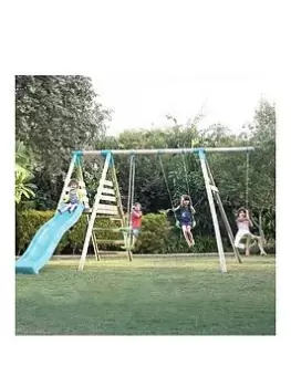 Image of Tp Galapagos Wooden Swing Set & Slide