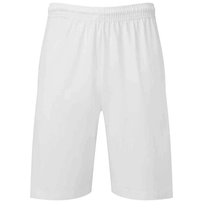 Image of Fruit Of The Loom Fruit of the Loom Men Iconic Jersey Shorts in White Size: Medium White M Male 5063470461882