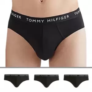 Image of Tommy Hilfiger 3 Pack Essential Cotton Briefs - Black L