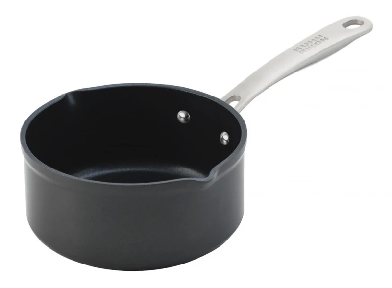 Image of Kuhn Rikon Easy Pro Aluminium Non-Stick Induction Safe Milk Pan, 16cm/1.4L in Black Unisex
