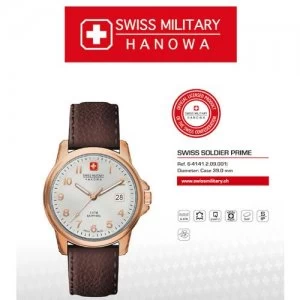 Image of Swiss Military Hanowa Mens Swiss Soldier Prime Rose Gold Plated Watch - 06-4141.2.09.001