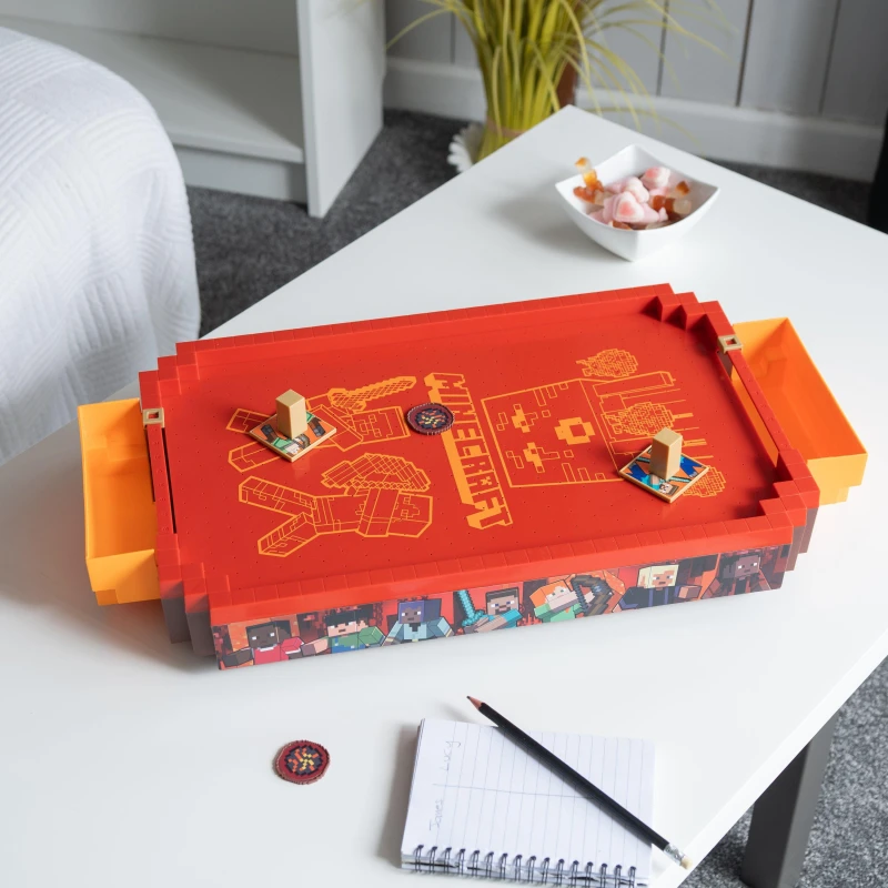 Image of MENKIND The Nether Arcade Air Hockey Table, Orange,Yellow,Red 4895254302873