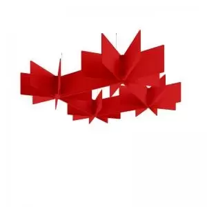 Image of Piano Scales acoustic suspended ceiling raft in red 1750 x 1750mm -