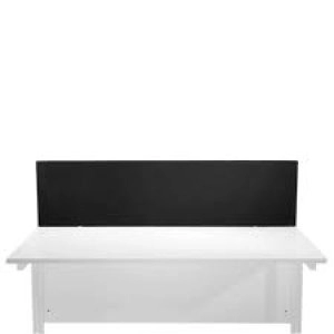 Image of Jemini Black 1600mm Straight Mounted Desk Screen KF79001