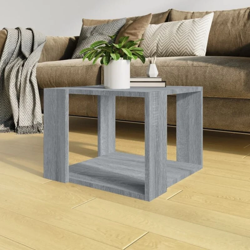 Image of VIDAXL Coffee Table Grey Sonoma 40x40x30cm Engineered Wood Vidaxl 8720286932315