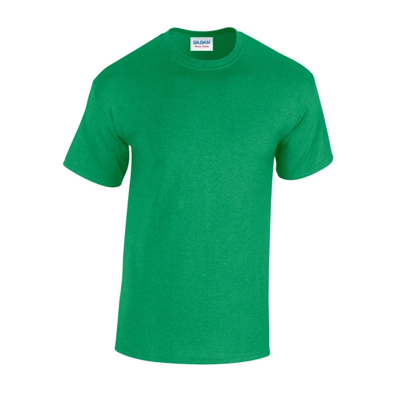 Image of Gildan Mens Plain Cotton Heavy T-Shirt in Green Size: Small Green Male S