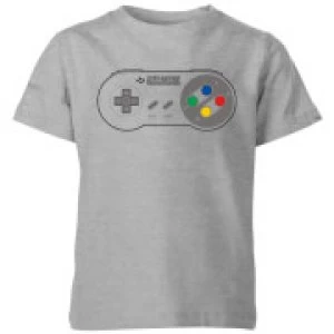 Image of Nintendo SNES Controller Pad Kid's T-Shirt - Grey - 3-4 Years