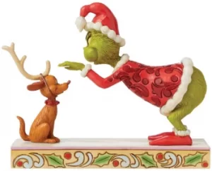 Image of The Grinch Grinch Patting Max Collection Figures multicolor