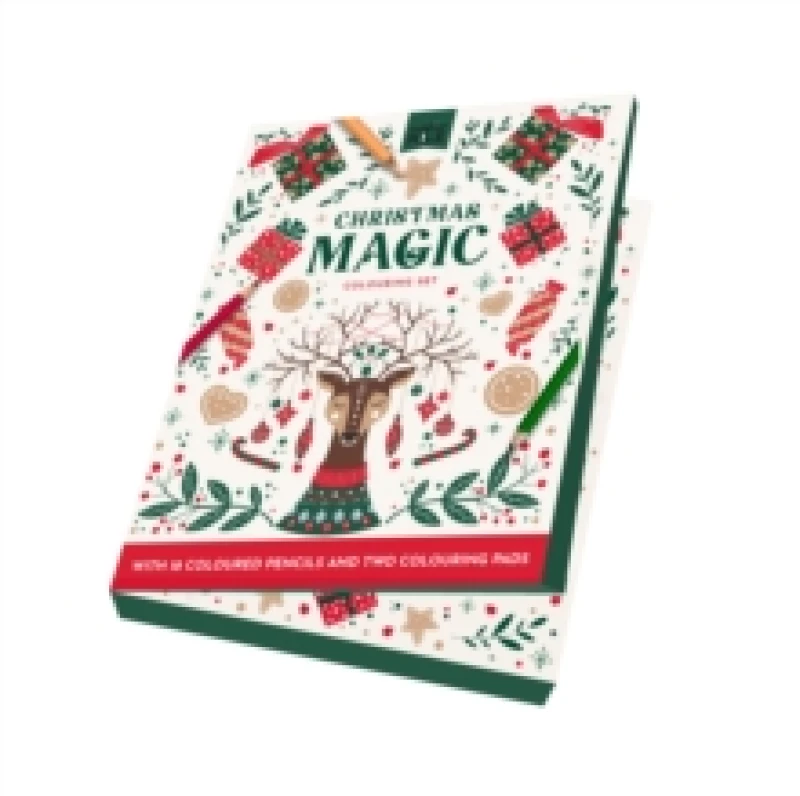 Image of Christmas Magic Adult Colouring Set Hardback