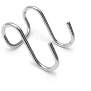 Image of Steel Double 's' Hooks Kitchen Hook Meat Airer Dryer Garage Tool - Pack of 5