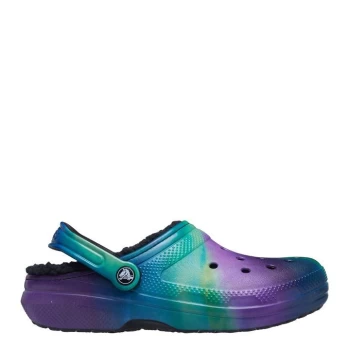 Image of Crocs Classic Tie-Dye Lined Clogs - Unknown 988