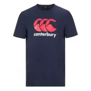 Image of Canterbury Mens CCC Logo T-Shirt (M) (Navy/Red/White)