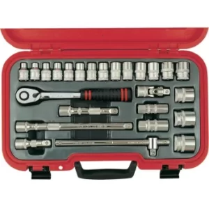 Image of Kennedy-Pro Metric Socket Set 25PC 1/2" Sq Dr