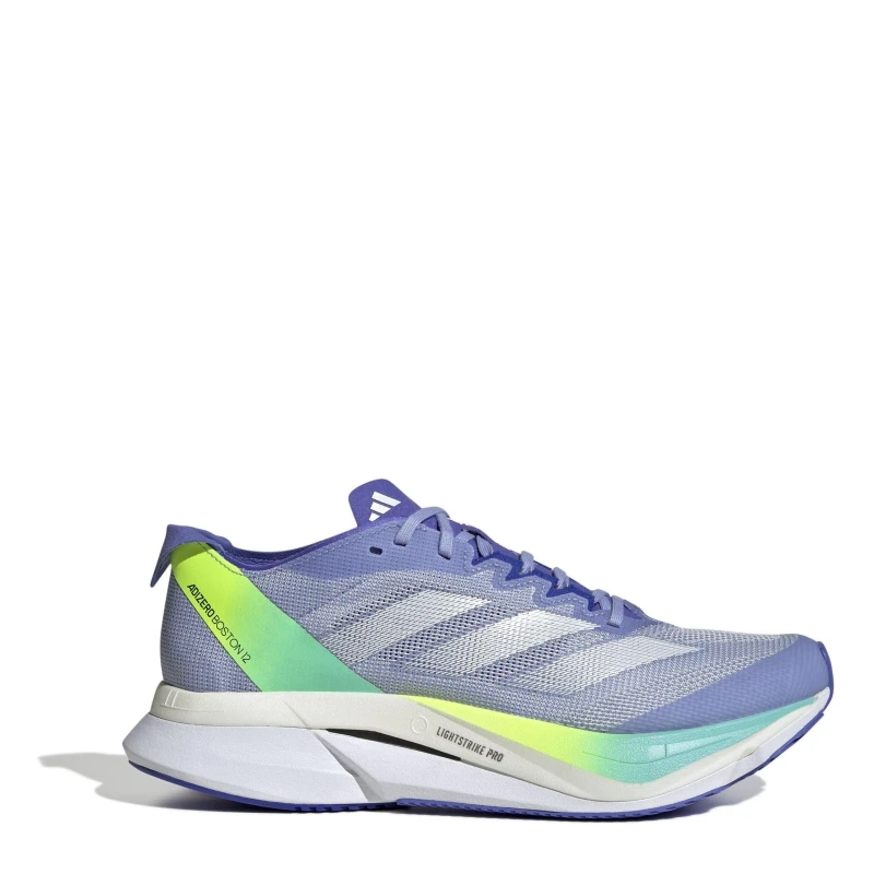 Image of adidas Adizero Boston 12 Womens Running Shoes - Blue Blue 4