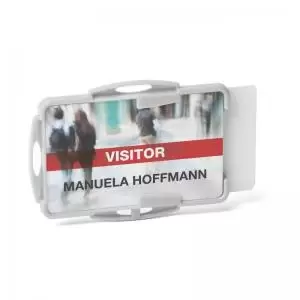 Image of Durable ID Card Holder ECO Grey 2 Cards Pack of 10