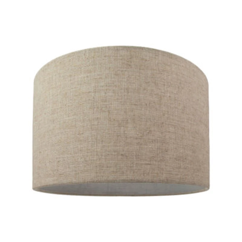 Image of Happy Homewares Contemporary And Stylish Natural Linen 12 Lamp Shade In Oatmeal - 30Cm Diameter