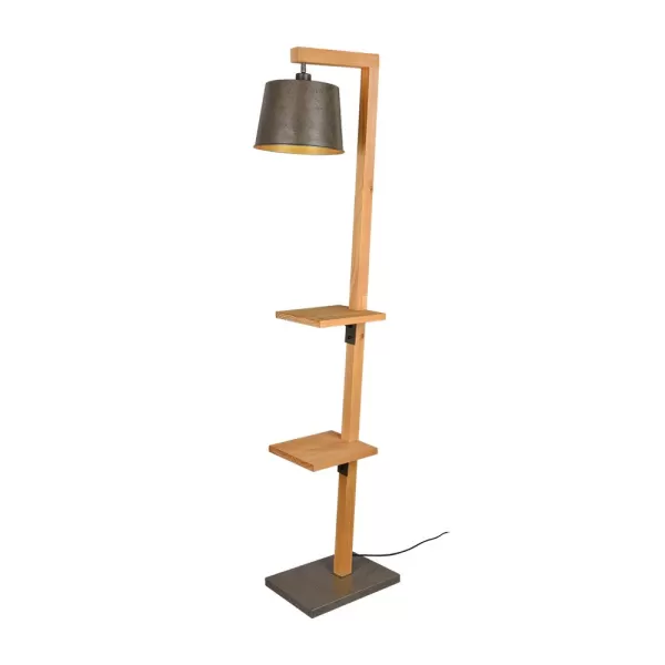 Image of Rodrigo Vintage Floor Lamp natural finish with Footswitch