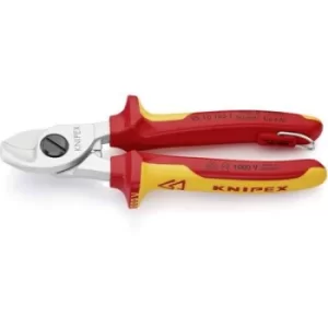 Image of Knipex 95 16 165 T Cable cutter Suitable for (cable stripping) Single/multi-core aluminium and copper cables 15mm 50 mm²