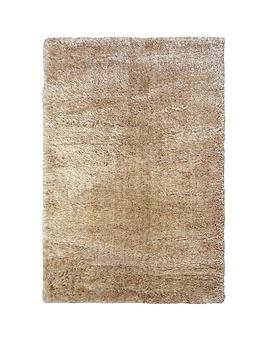 Image of Supersoft Shaggy Rug Natural 160 x 230cm 100% POLYESTER PILE