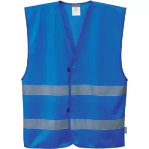 Image of Portwest Iona 2 Band Reflective Safety Vest Royal Blue S / M
