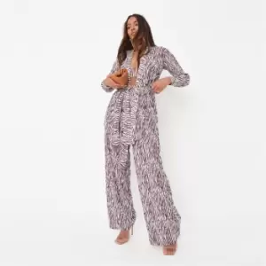 Image of Missguided Plisse Wrap Cardigan - Multi