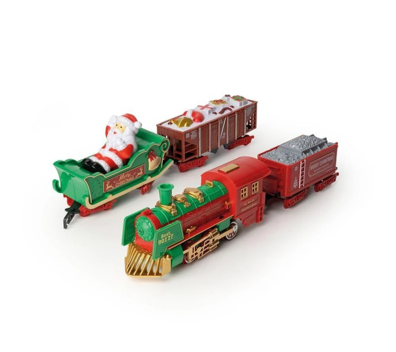 Image of MENKIND 127073 Christmas Tree Train Set, Green,Red 5056327922353