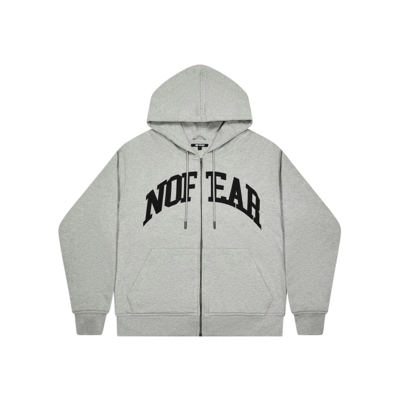 Image of No Fear Mens Padded Zip Up Grey Marl male S