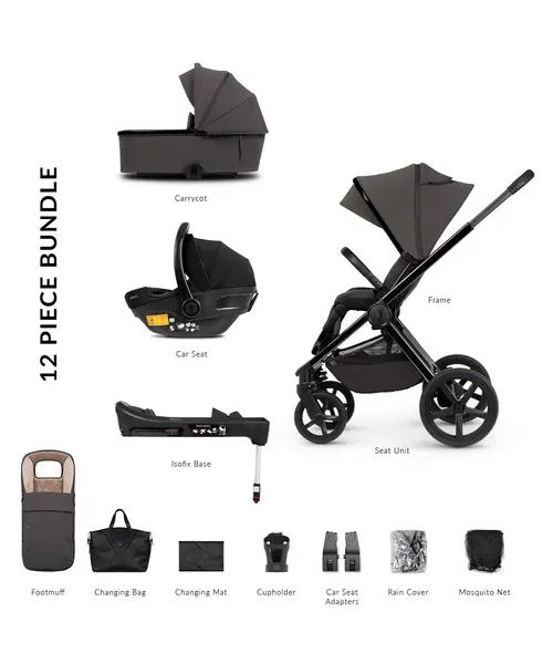 Image of Venicci Tinum Upline SE 3 in 1 Travel System Bundle + Base - Lava