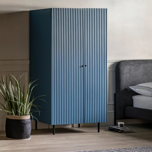 Image of Baybridge 2 Door Wardrobe Blue