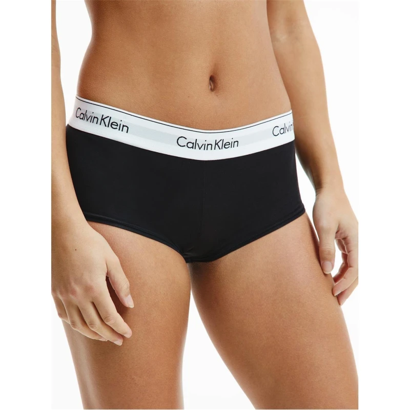 Image of Calvin Klein Modern Cotton Boy Boy Shorts Black female Extra Sml