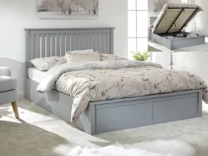 Image of GFW Como 5ft King Size Grey Wooden Ottoman Bed Frame