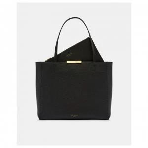 Image of Ted Baker Ted Clarkia Soft Leather Shopper Bag - Black