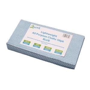 Image of 2Work All-Purpose Cloth 600x300mm Blue Pack of 50 102840BU