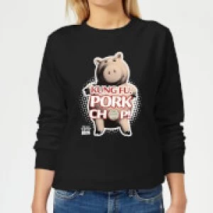 Image of Toy Story Kung Fu Pork Chop Womens Sweatshirt - Black - 3XL - Black