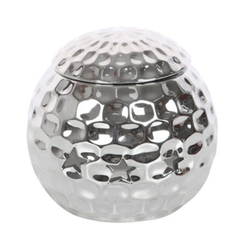 Image of Something Different Something Different Disco Ball Oil Burner in Silver Silver One Size Unisex 5063750774534