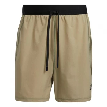 Image of adidas Warp Knit Yoga Shorts Mens - Orbit Green