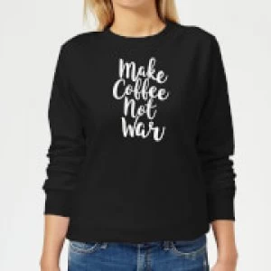 Image of Make Coffee Not War Womens Sweatshirt - Black - 3XL - Black