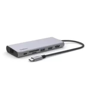 Image of Belkin INC009BTSGY interface hub USB Type-C 10000 Mbps Silver
