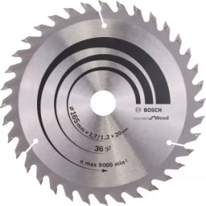 Image of Bosch Optiline Wood Cutting Saw Blade 165mm 36T 20mm
