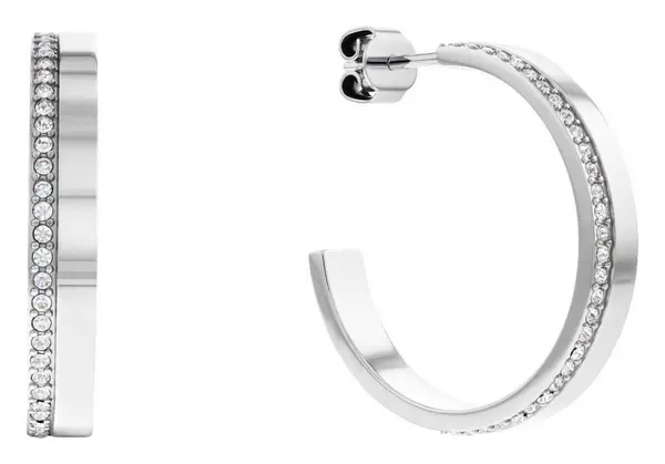 Image of Calvin Klein 35000163 Ladies Stainless Steel Half Hoop Jewellery