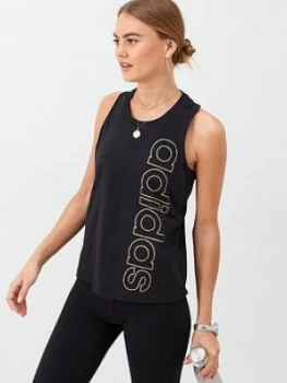 Image of Adidas Branded Tank - Black
