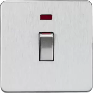 Image of KnightsBridge 45A 1G DP switch with neon - brushed chrome