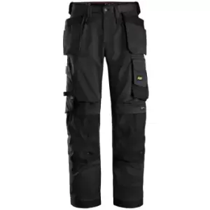 Image of AllroundWork Stretch Loose Fit Trousers with Holster Pockets - Black 32' l 36' w - Black - Snickers