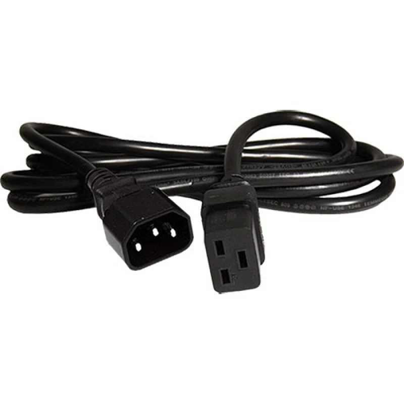 Image of Cablenet 3m IEC C14 - IEC C19 Black PVC 1.5mm Power Leads