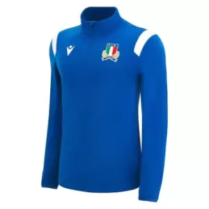 Image of Macron Italy 22/23 quarter Zip Top Mens - Blue