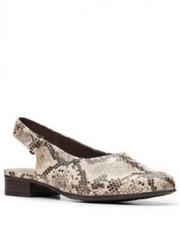 Image of Clarks Juliet Pull Slingback Ballerina - Taupe