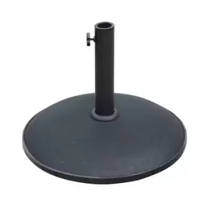 Image of Outsunny Umbrella Base Grand Round Weight Steel Black 50Cm Patio Outdoor