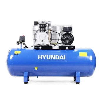 Image of Hyundai 150 Litre Air Compressor, 14CFM/145psi, Twin Cylinder, Belt Drive 3hp HY3150S